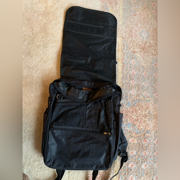 Vintage 90s Stone Ridge Medium Size Backpack w/ Adjustable Straps Black - Picture 13 of 16